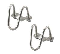 M8x60x25 Stainless Steel Pipe Clip Doule U-Shaped Bolt Screw Cross Tube Buckle Crossover Clamps 2Pcs
