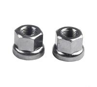 M9/M10 Steel Nuts, Stainless Steel Locking Bike Cycle Wheel Axle Track Nuts 2PCS, For Dead-flying Front/rear Hubs, With Anti-skid Patterns(M9)