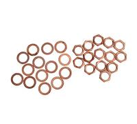 M9 Nut Kit Guitar Jack WasherGuitar Jack Nut, Wear Resistant Multifunctional Metal Washer Socket Nuts Washersfor Electric Guitar BassElectronics (Red Copper