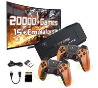 M9 Retro Game Stick, 20000+ Games 15+Emulators Retro Gaming Console,4K HD 1080P Output,Portable Game Console with Dual 2.4G Wireless Controller,Plug and Play Video Games Console for TV/Computer (64G)
