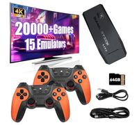 M9 Retro Game Stick, Retro Emulator Game Console with Built in 20000+ Retro Game 15 Emulator, Plug and Play Retro TV Game, with 2.4G Wireless Controller, Support Search/Save/Favorite (64GB)