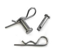 M9 x 28mm A4 Clevis Pins with Beta Pin - Retaining Rigging Hinge Stainless Steel 316 Grade (Pack of 1)