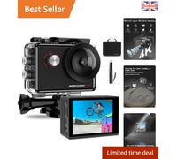 Apexcam M90 Pro EIS Action Camera 4K 20MP WIFI for Sports 170°Wide-Angle 40M Wa