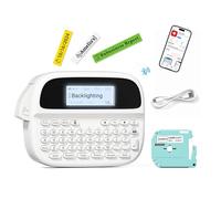 M950 Label Maker Machine with Tape, Handheld Label Printer Machine with Keyboard, Bluetooth Rechargeable Label Maker, Backlit Screen, QWERTY Keyboard & APP Connectivity for Home Office Organization