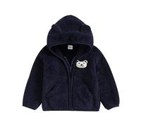 M9ppzzur7 Baby Boys Girls 3D Bear Ears Shape Fleece Long Sleeve Hoody Zip Up Coat Jacket Infant Baby Sweatshirt