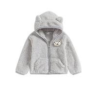 M9ppzzur7 Baby Boys Girls 3D Bear Ears Shape Fleece Long Sleeve Hoody Zip Up Coat Jacket Infant Baby Sweatshirt