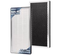 MA-40 Replacement Filter Compatible with Medify MA-40 Air Purifier, 3-in-1 High-Efficiency HEPA and Activated Carbon Pre-Filter for MA40 MA40W MA40B Air Filter Replace, 2 Pack