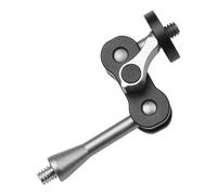 MA-95 Magic Arm Extension Bracket Monitor Mount Adapter Aluminum Alloy 1/4 Inch Screws Connection DualFlexible Ball Head for Mounting Video Monitor LED Light, Pack of 1pcs