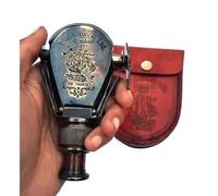 MA HANDICRAFTS Brass Antique Monocular Telescope - R & J Beck Ltd London 1857 with Leather Case Pirates Marine Nautical Spyglass Outdoor Gift for Him