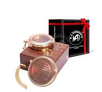 MA HANDICRAFTS Trust in The Load Brass Compass with Wooden Box Religious Gifts for Men, Women, Boys, Girls, Teens | Daily Encouragement, Easter, Baptism,