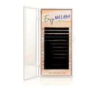 MA LASH Easy Fan Professional Eyelash Extensions Black L 0.1, 7-15mm Mix - Self-Fanning Rapid Blooming Russian Volume Individual Lashes (L 0.1, 7-15 mm)
