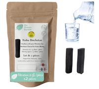 Ma Maison Durable | Binchotan Activated Carbon Water X2 pcs | Filtration 2.5L/Stick | Natural Water Purifier Filter | Authentic Organic Kishu Binchotan | Wakayama Oak Charcoal | Ideal for Decanter