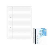 MA NASIR A4 Lined Paper Refill Pad Refillable Writing Pads Hole Punched Notebook 200 x2 Pages 58gsm Wide Ruled Lines Margins Notepad School College University Office Stationery Supply (2Pack)