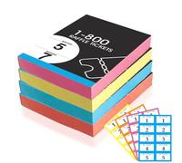 MA NASIR Raffle Tickets Books Perforated Cloakroom & Drum Tickets With Security Numbering Numbered Raffle Simply Coded Tombola Draw Prize Draws Charity Events Assorted Color (4 Books of 1-800)