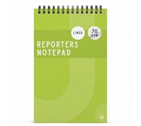 MA NASIR Writing Note Pad Reporter’s Notepad Style Spiral Bound Lined Notebook, 144 Pages 70gsm Paper, 22 X 13 X 1.2cm Stationery Reporters Note Pad, Assorted Color, Pack Of 1