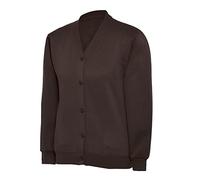 MA ONLINE Boys Set in Long Sleeve Plain Cardigan Girls V Neck Cardigan School Uniform Sweater (Brown 11-13 Years)