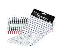 MA ONLINE Highly Absorbent Assorted Egyptian cotton Dish Cloth Mono Check Terry Tea Towel Assorted One Size (16x24Inch) Pack Of 3