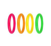 MA ONLINE Womens 80s Disco Party Jewellery Bangles Ladies Neon Beads Necklace Accessory (Neon Bangles 4 Assorted) One Size