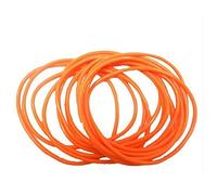 MA ONLINE Womens 80s Disco Party Jewellery Bangles Ladies Neon Beads Necklace Accessory (Orange Gummy Bangles) One Size