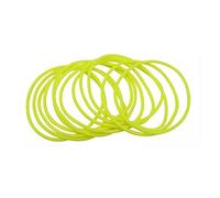 MA ONLINE Womens 80s Disco Party Jewellery Bangles Ladies Neon Beads Necklace Accessory (Yellow Gummy Bangles) One Size