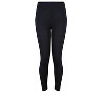 MA ONLINE Womens Soft Cotton Leggings Ladies Full Length Stretchy Elasticated Waist Legging Yoga Summer Pants Workout Gym Pants Black