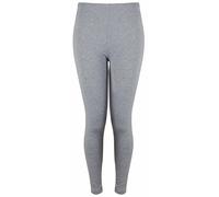 MA ONLINE Womens Soft Cotton Leggings Ladies Full Length Stretchy Elasticated Waist Legging Yoga Summer Pants Workout Gym Pants Light Grey