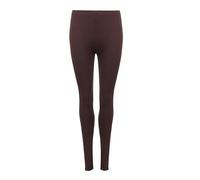 MA ONLINE Womens Soft Cotton Leggings Ladies Full Length Stretchy Elasticated Waist Legging Yoga Summer Pants Workout Gym Pants Brown