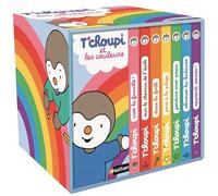Ma petite bibliothèque - T'choupi et les couleurs: Coffret en 8 volumes : Vive la famille ! ; Sur le chemin de l'école ; Dans la forêt ; Joue à la ... ; Observe les baleines ; Apprenti sorcier !