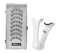 MA Series Magnetic False Eyelashes - 3D Naturally Curled Ultra Soft Reusable Lashes | No Glue Needed Magnetic Eyelash Kit With Applicator | Easy To Wear For Beginners & Daily Use