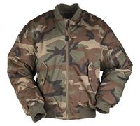MA1 ARMY STYLE FLIGHT BOMBER PILOT MILITARY MENS JACKET US WOODLAND CAMO S-3XL