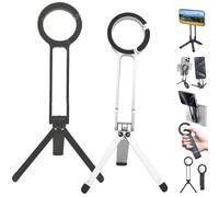 Ma38 Magnetic Phone Tripod for iPhone, 180° Adjustable Magnetic Cell Stand for Desk with Double-Sided, Segregatei/Interactk Mini Tripods(C 2PC)