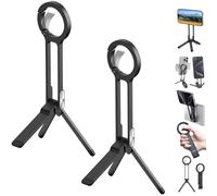 Ma38 Magnetic Phone Tripod for iPhone, 180° Adjustable Magnetic Cell Stand for Desk with Double-Sided, Segregatei/Interactk Mini Tripods(A 2PC)