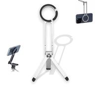 Ma38 Magnetic Phone Tripod for iPhone, MA38 Portable Phone Holder Mini Tripod, Freeiy-rotating, Magnetic Function, Quick Mount, Stand with for Vlogging Unlock Creative Freedom (silver, 1pcs)