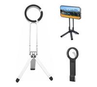 Ma38 Magnetic Phone Tripod, MA38 Portable Ph-one Holder Mini Tripod, Strong Magnet Quick Mount, Mini Tripods Pocket Cell Ph-one Stand (Sliver)