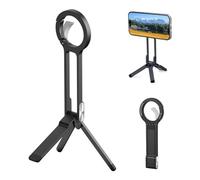 Ma38 Magnetic Phone Tripod, MA38 Portable Ph-one Holder Mini Tripod, Strong Magnet Quick Mount, Mini Tripods Pocket Cell Ph-one Stand (Black)