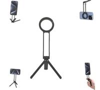 MA38 Phone Holder, 2026 New Magnetic Phone Tripod for iPhone, MA38 Mini Tripod for Magsafe with Double-Sided Strong Magnetic and Hole Foldable Hook (1*Black)