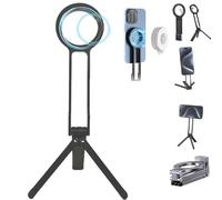 MA38 Portable Phone Holder Mini Tripod for Magsafe, Strong Magnet Quick Mount with Double-Sided Strong Magnetic 1/4'' Hole, Magnet Quick Mount(Black)