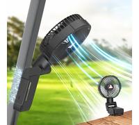 MA3TY Magnetic Portable Fan, 10400mAh Outdoor Camping Fan, Clip on Golf Rechargeable Fans, USB/Battery Operated Personal Fans for Cruise Desk Car Office Kitchen Workshop
