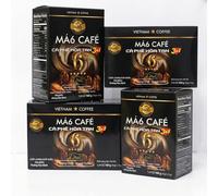 MÁ6 Vietnamese Coffee 3-in-1 Instant Coffee Mix, Weasel Coffee Blend, 220g, 10 Sachets x 22g (One Size, Pack 4)