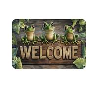 MA6GE8DE Home Floor Mats Welcome Mats Cute Frog,Washable Inside Floor Mat,Indoor Outdoor Mat for Floor,for Home Bathroom,Bedroom Door,Indoor Outdoor Door,Weather Guard Floor Mats 16x24 inch