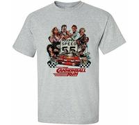 MA9&HUI The Cannonball Run t Shirt Burt Reynolds 1980s Retro Movie Smokey and The Bandit Grey T-Shirts & Hemden(X-Large)