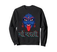 Maa Kali Glitch Art Cyberpunk Vaporwave Devanagari Dharma Sweatshirt