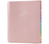 MaaIbok 2022 Weekly Appointment Book & Planner - 2022 Daily Hourly Planner 8.4'' x 10.6'', Jan 2022- Dec 2022, 15-Minute Interval, Flexible Soft Cover, Twin-Wire Binding, Perfect for Your Life, Pink