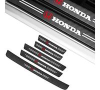 MAALLOP 5pcs Car Door Sill Protector compatible for Honda Accord Civic Crv Hrv Pilot Touring Ex Ex-L, Carbon Fiber Stickers Welcome Pedal Cover with Trunk Protection Sticker Non-Slip Anti-Scratch
