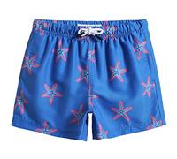 MaaMgic Little Boys' Beach Trunk Toddler Swim Shorts Animal Patterned Boardshorts Lightweight Beach Shorts Adjustable Waist Great for All Ages,Starfish-Blue,2 Years