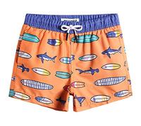 MaaMgic Little Boys' Beach Trunk Toddler Swim Shorts Animal Patterned Boardshorts Lightweight Beach Shorts Adjustable Waist Great for All Ages Orange