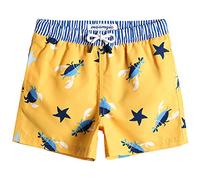 MaaMgic Little Boys' Beach Trunk Toddler Swim Shorts Animal Patterned Boardshorts Lightweight Beach Shorts Adjustable Waist Great for All Ages
