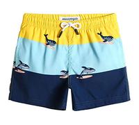MaaMgic Little Boys' Beach Trunk Toddler Swim Shorts Animal Patterned Boardshorts Lightweight Beach Shorts Adjustable Waist Great for All Ages