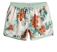 MaaMgic Mens 5" Short 70s 80s 90s Vintage Swim Trunks Quick Dry Bathing Suits Swimming Shorts Swimsuits Board Shorts,Light Green,L