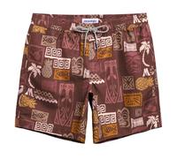 MaaMgic Men's Swimming Shorts Quick Dry Trunks Bathing Short Casual Lounge Shorts with Mesh Lining, Chocolate Brown XX-Large